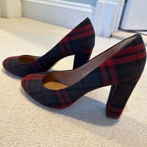 J Crew Christmas plaid pumps